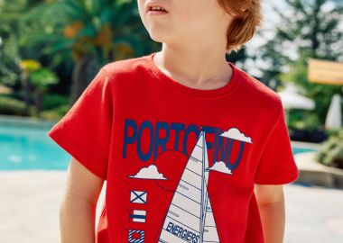 Μπλούζα πικέ με τύπωμα για αγόρι | ΚΟΚΚΙΝΟ - Energiers - 